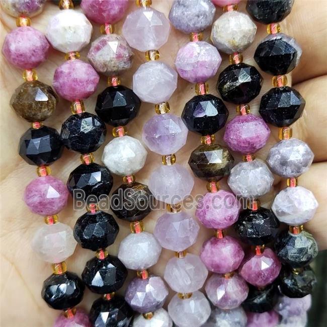 Natural Tourmaline Beads Multicolor Cut Rondelle