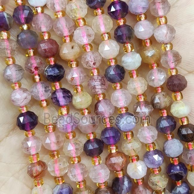 Natural Gemstone Beads Mixed Multicolor Cut Rondelle