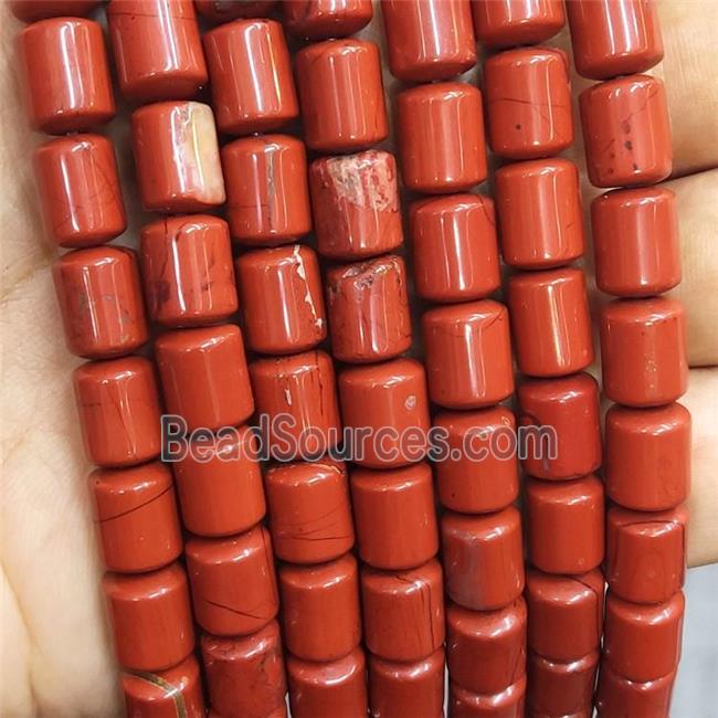 Natural Red Jasper Column Beads Tube