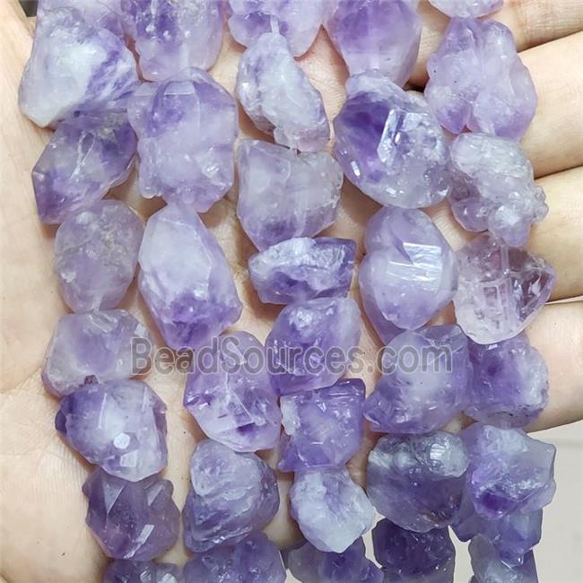 Natural Purple Amethyst Nugget Beads Freeform