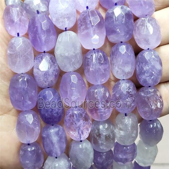 Natural Purple Amethyst Nugget Beads Freeform Faceted