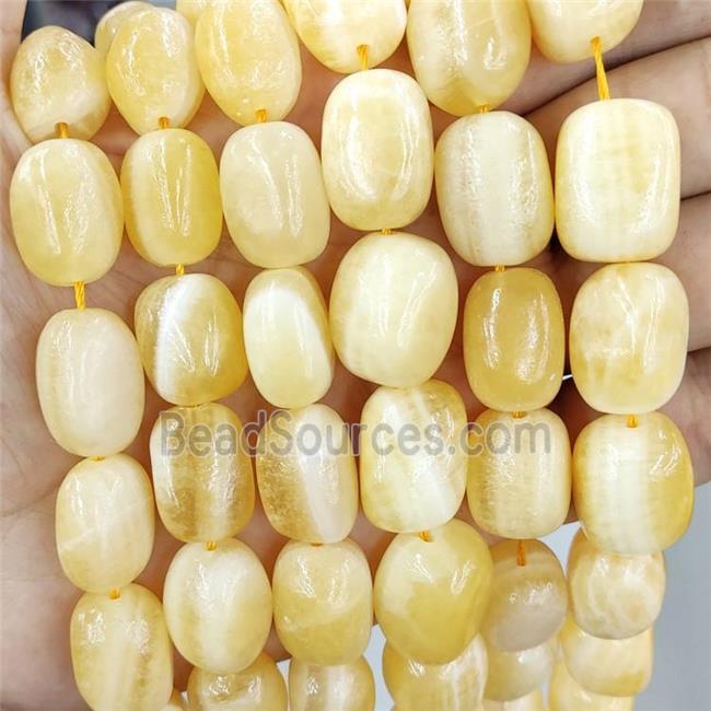 Natural Yellow Calcite Beads Barrel