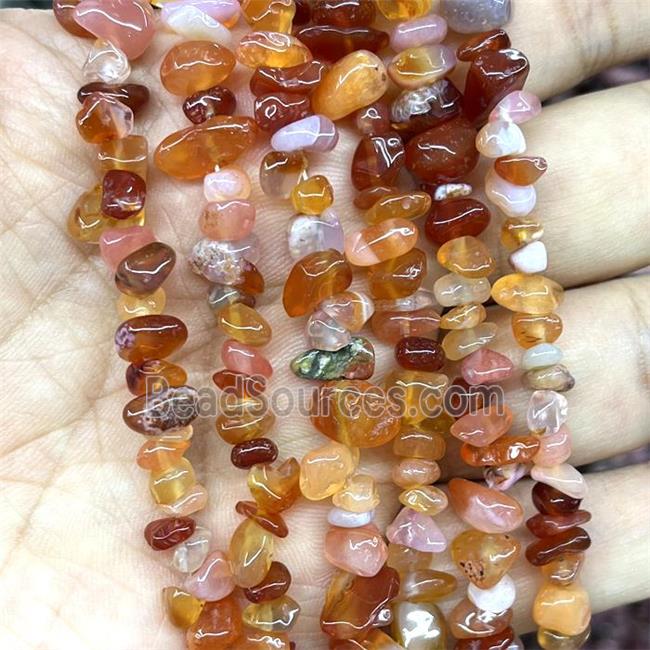 Natural Red Carnelian Agate Chip Beads Freeform