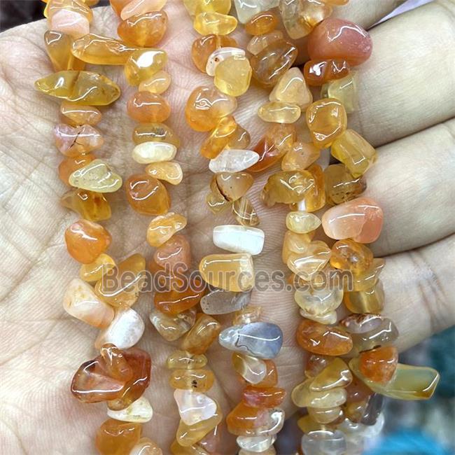 Natural Carnelian Agate Beads Chips Freeform