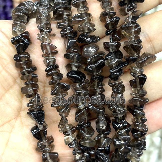 Natural Smoky Quartz Chips Beads Freeform