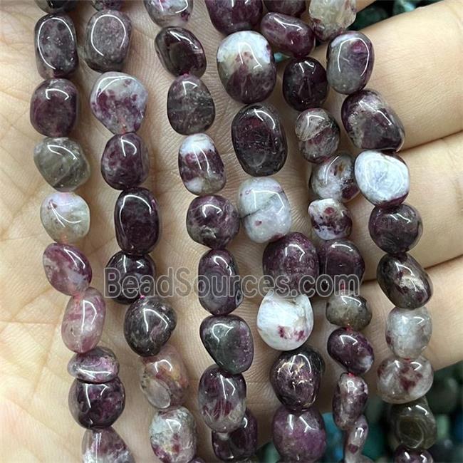 Natural Tourmaline Chips Beads Darkpink Freeform