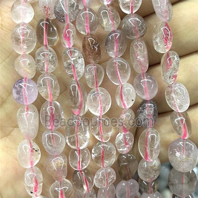 Strawberry Quartz Chips Beads Lt.pink Freeform