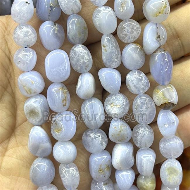 Natural Blue Lace Agate Chips Beads Freeform Polished