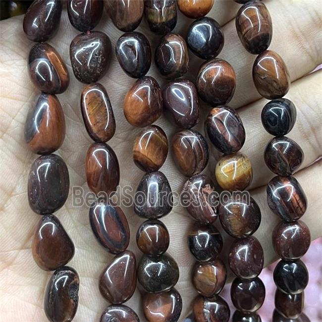 Red Tiger Eye Stone Chips Beads Freeform