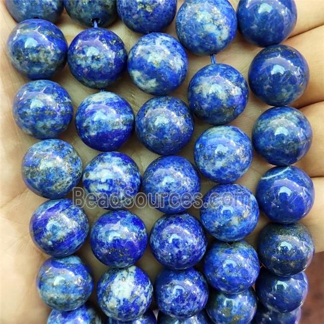 Natural Lapis Lazuli Beads Blue Smooth Round