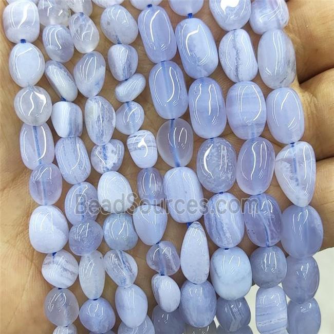 Natural Blue Lace Agate Chip Beads Freeform Polished