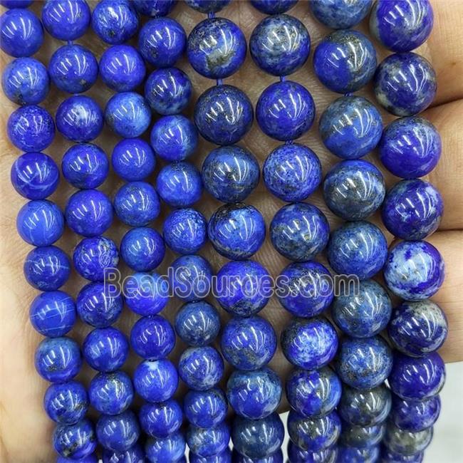 Natural Lapis Lazuli Beads Blue Smooth Round