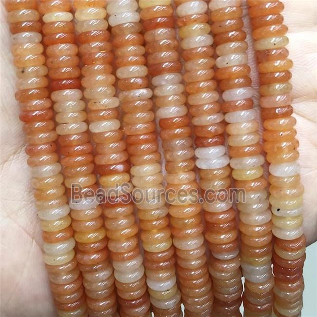 Natural Red Aventurine Heishi Beads