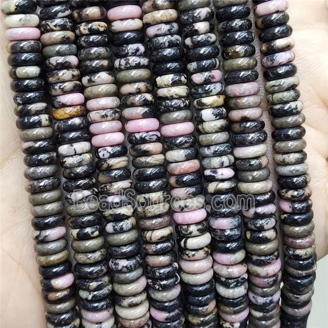 Natural Chinese Rhodonite Heishi Beads