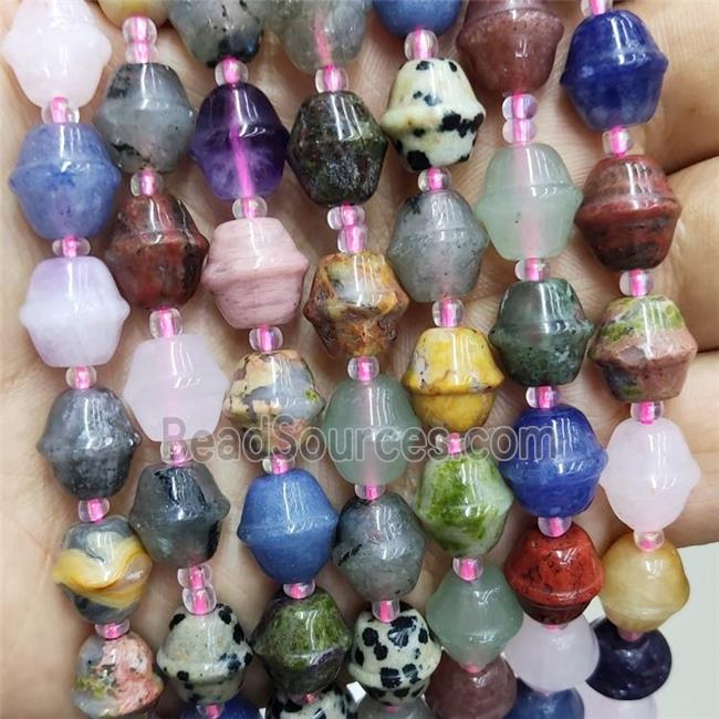 Mix Gemstone Bicone Beads