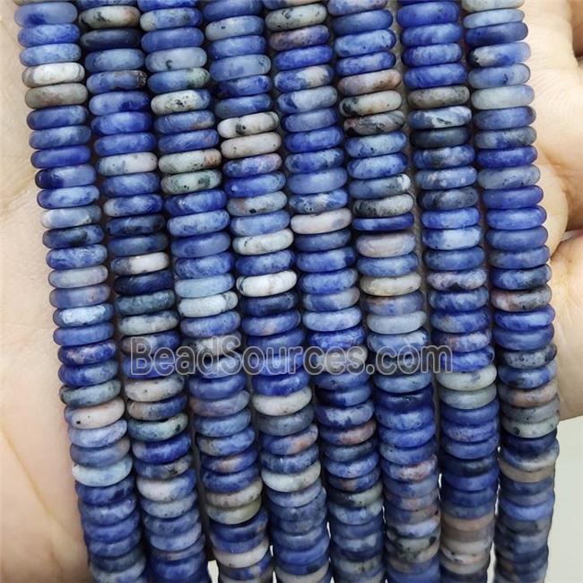 Natural Blue Sodalite Heishi Beads Matte