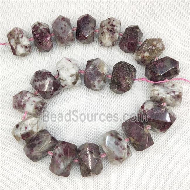 Natural Plum Blossom Tourmaline Nugget Beads Pink Freeform