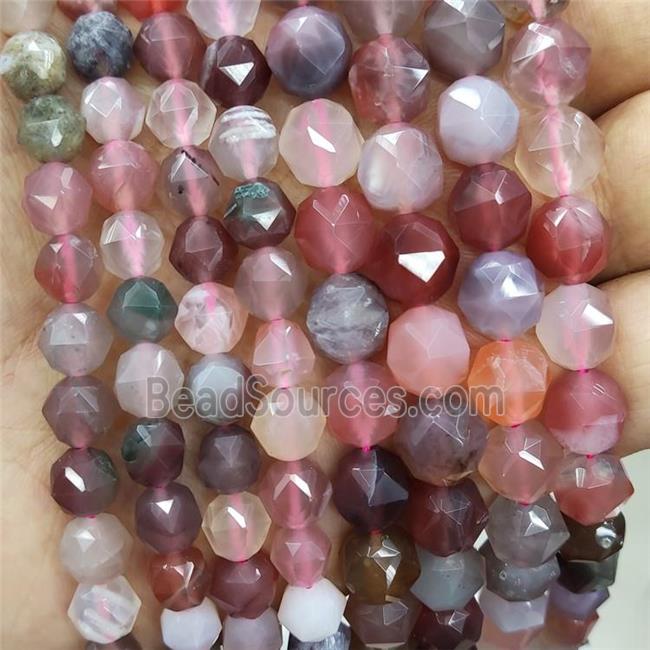 Alashan Agate Beads Candy Pink Cut Round