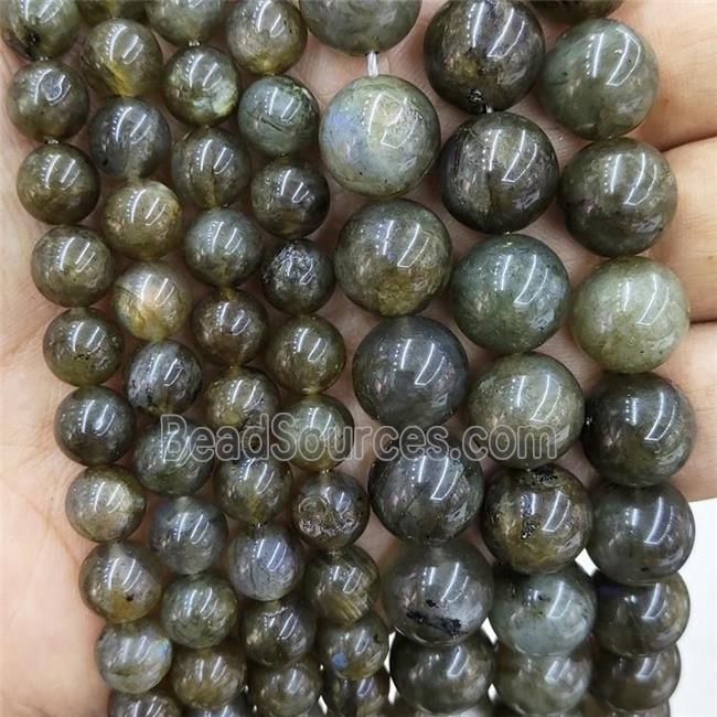 Natural Labradorite Beads B-Grade Smooth Round