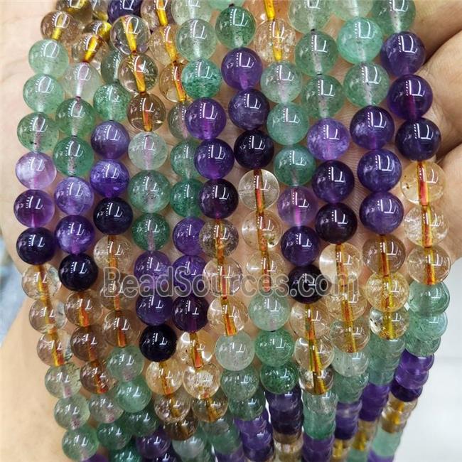 Natural Gemstone Beads Smooth Round Mixed