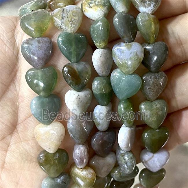 Indian Agate Heart Beads