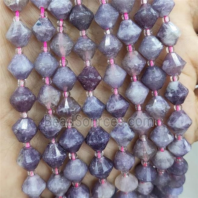 Natural Pink Tourmaline Beads Bicone