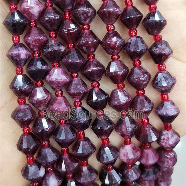 Garnet Beads Bicone Red Dye