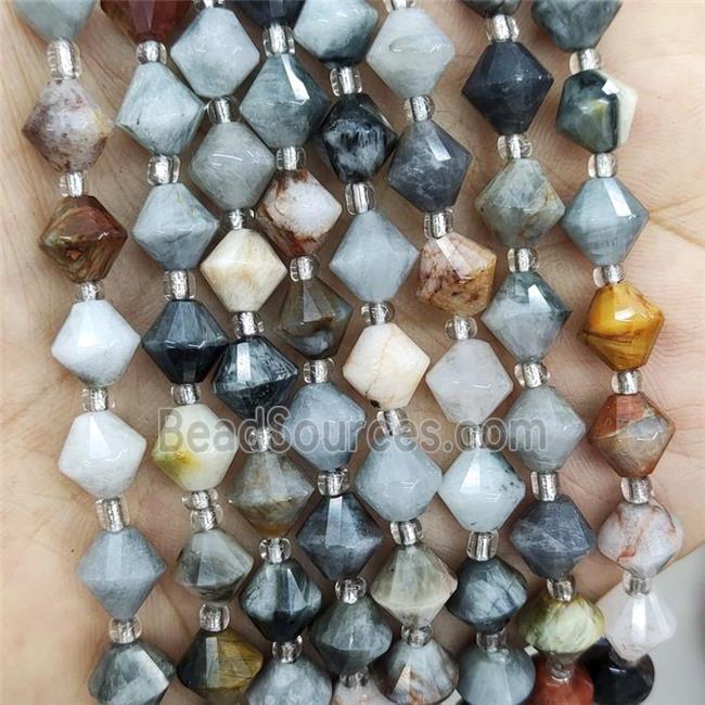 Hawkeye Stone Beads Bicone Multicolor