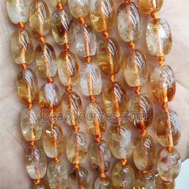 Natural Citrine Beads Barrel Yellow