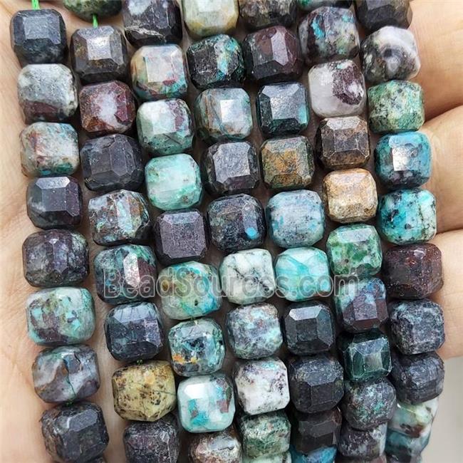 Natural Peruvian Turquoise Beads Faceted Cube