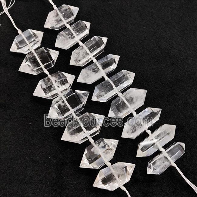 Natural Clear Quartz Bullet Beads Point