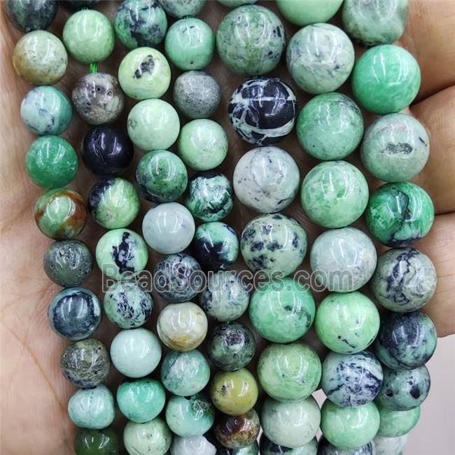 Natural Variscite Beads Green Smooth Round B-Grade