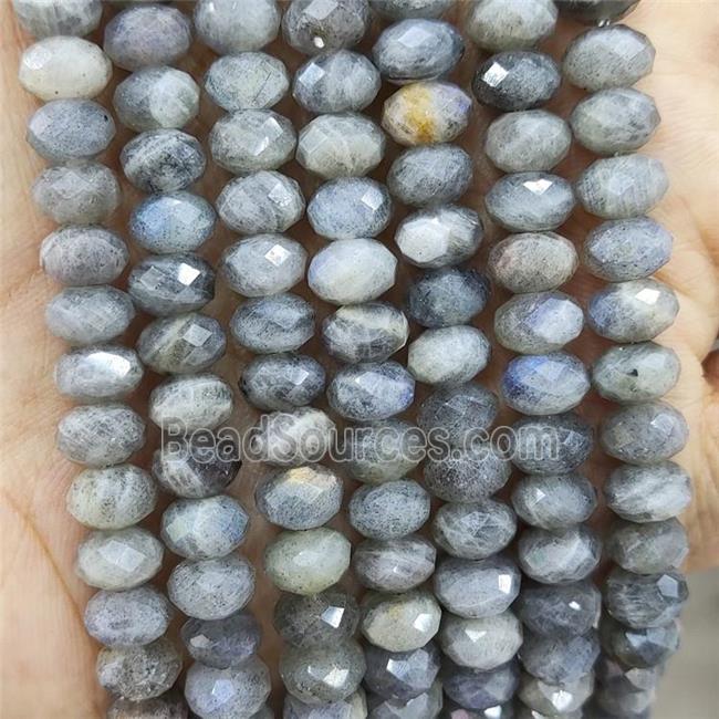 Natural Labradorite Beads Faceted Rondelle