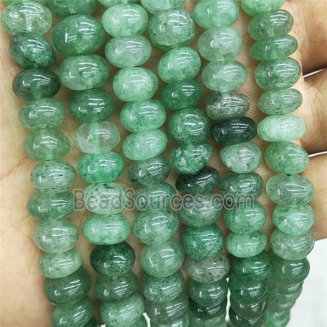 Natural Green Strawberry Quartz Beads Rondelle Square