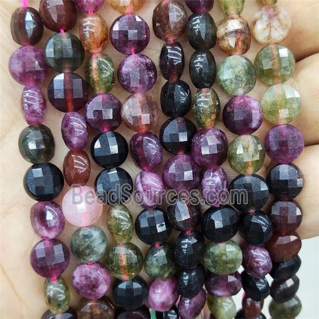 Jade Beads Multicolor Dye Faceted Circle