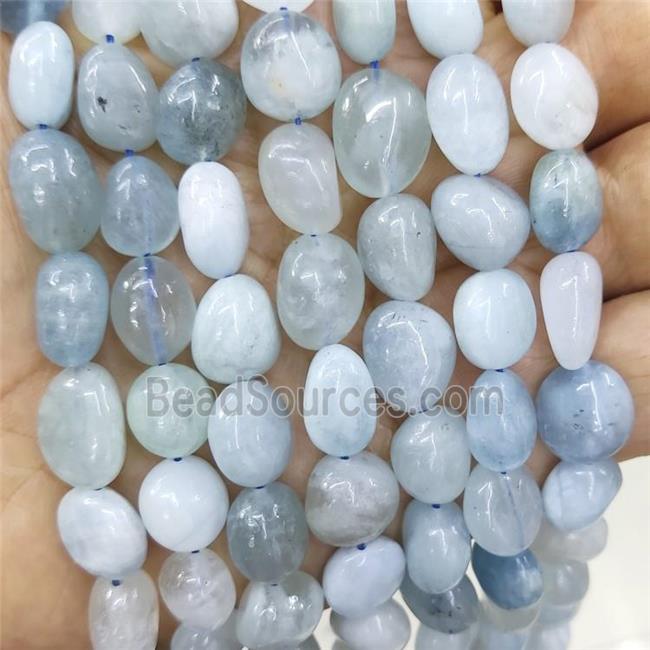 Natural Blue Aquamarine Beads Chips Freeform