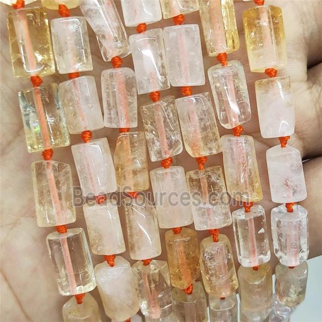 Natural Citrine Beads Yellow Column