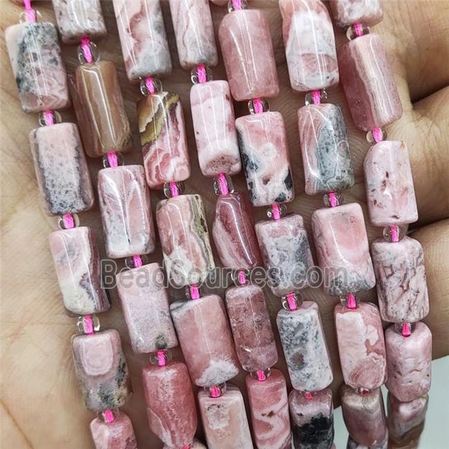 Natural Argentina Rhodochrosite Beads Pink Tube