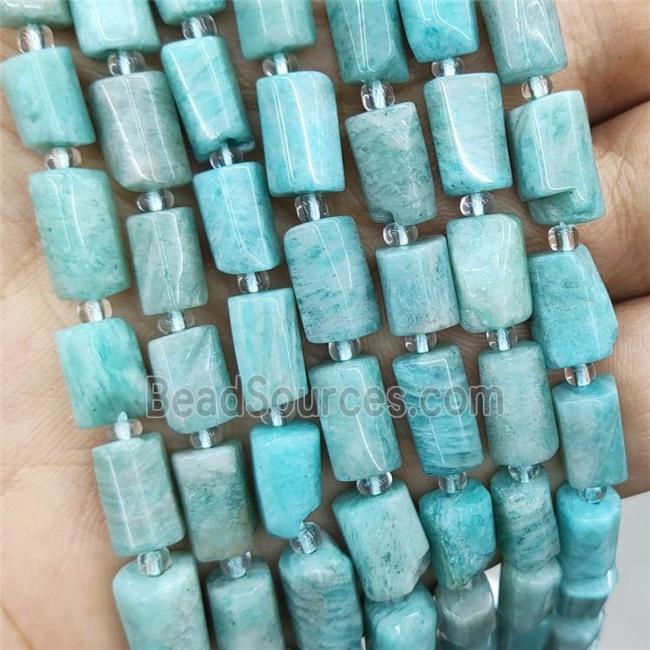 Natural Green Amazonite Beads Tube