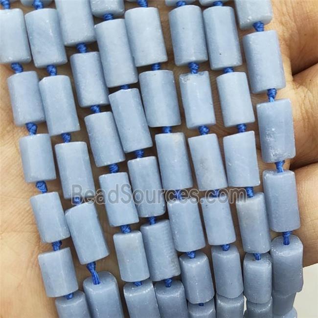 Natural Blue Angelite Beads Tube