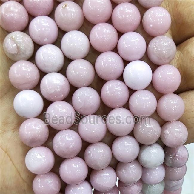 Chinese Pink Opal Beads A-Grade Smooth Round