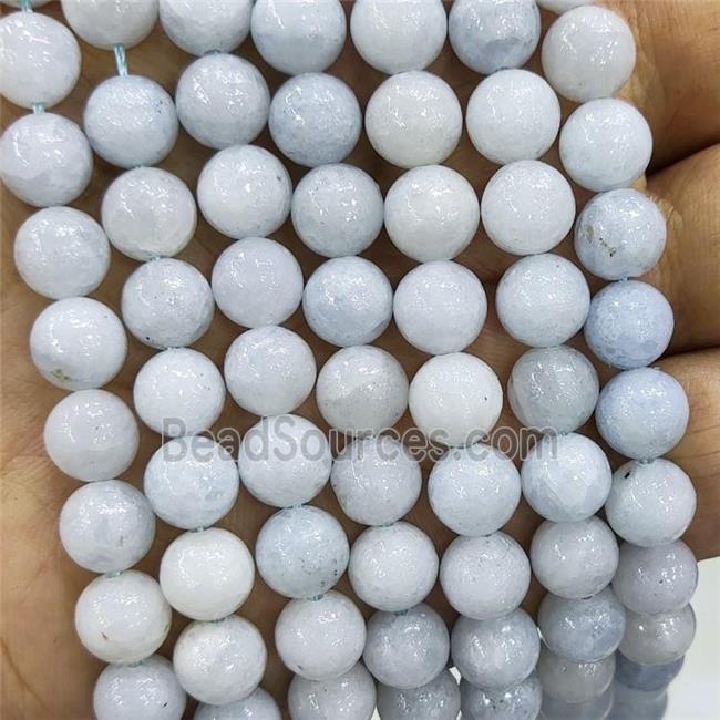 Natural Blue Celestite Beads Smooth Round