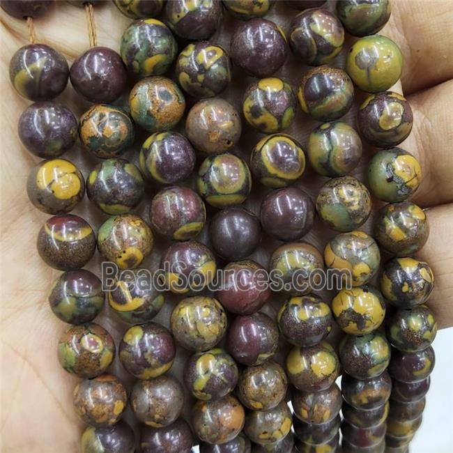 Rainbow Opal Beads Smooth Round