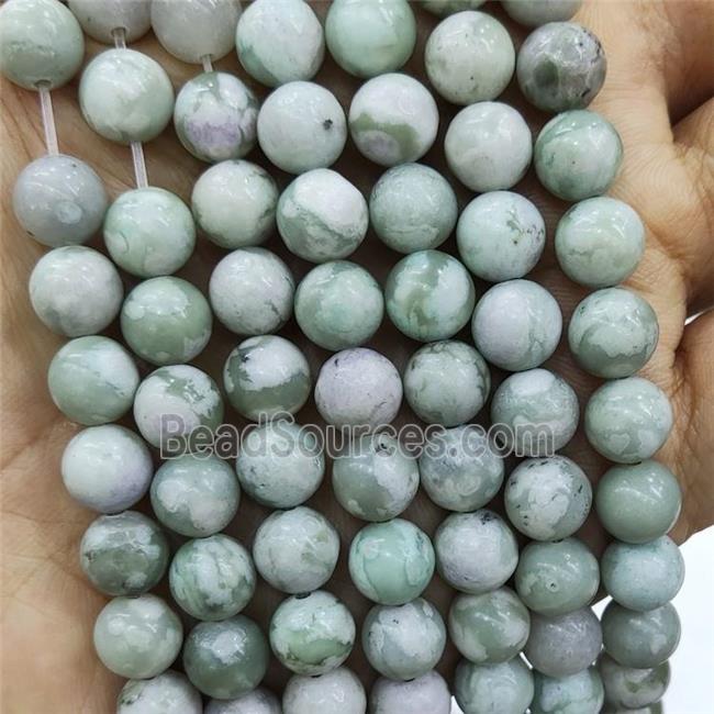 Peace Jasper Beads Green Smooth Round