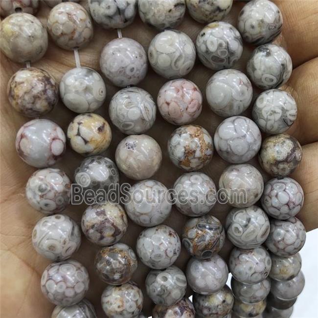 Maifanite Jasper Beads Gray Smooth Round