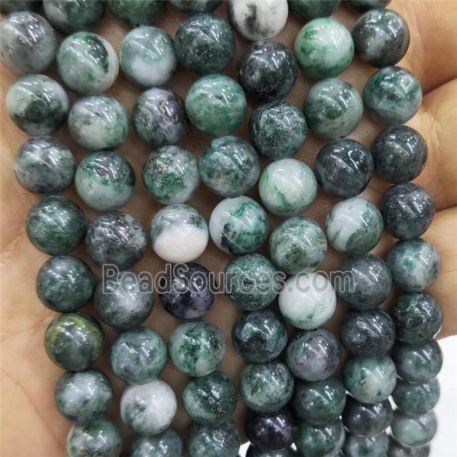 Natural Green Dioptase Beads Smooth Round