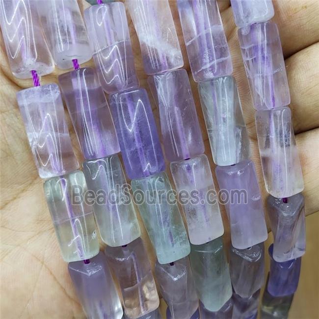 Natural Fluorite Beads Fluorite Twist Tube