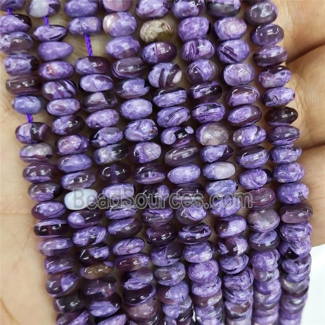 Natural Peruvian Lepidolite Beads Purple Dye Smooth Rondelle