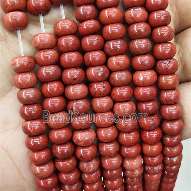 Natural Red Jasper Beads Smooth Rondelle