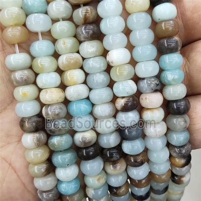 Chinese Amazonite Beads Multicolor Smooth Rondelle